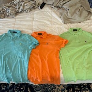 3 Men’s Ralph Lauren Polos - Medium